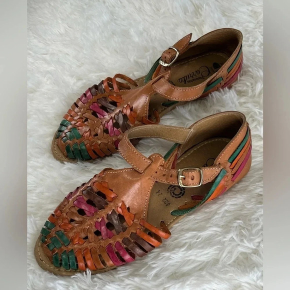 Colorful Leather Sandals - Picture 5 of 7